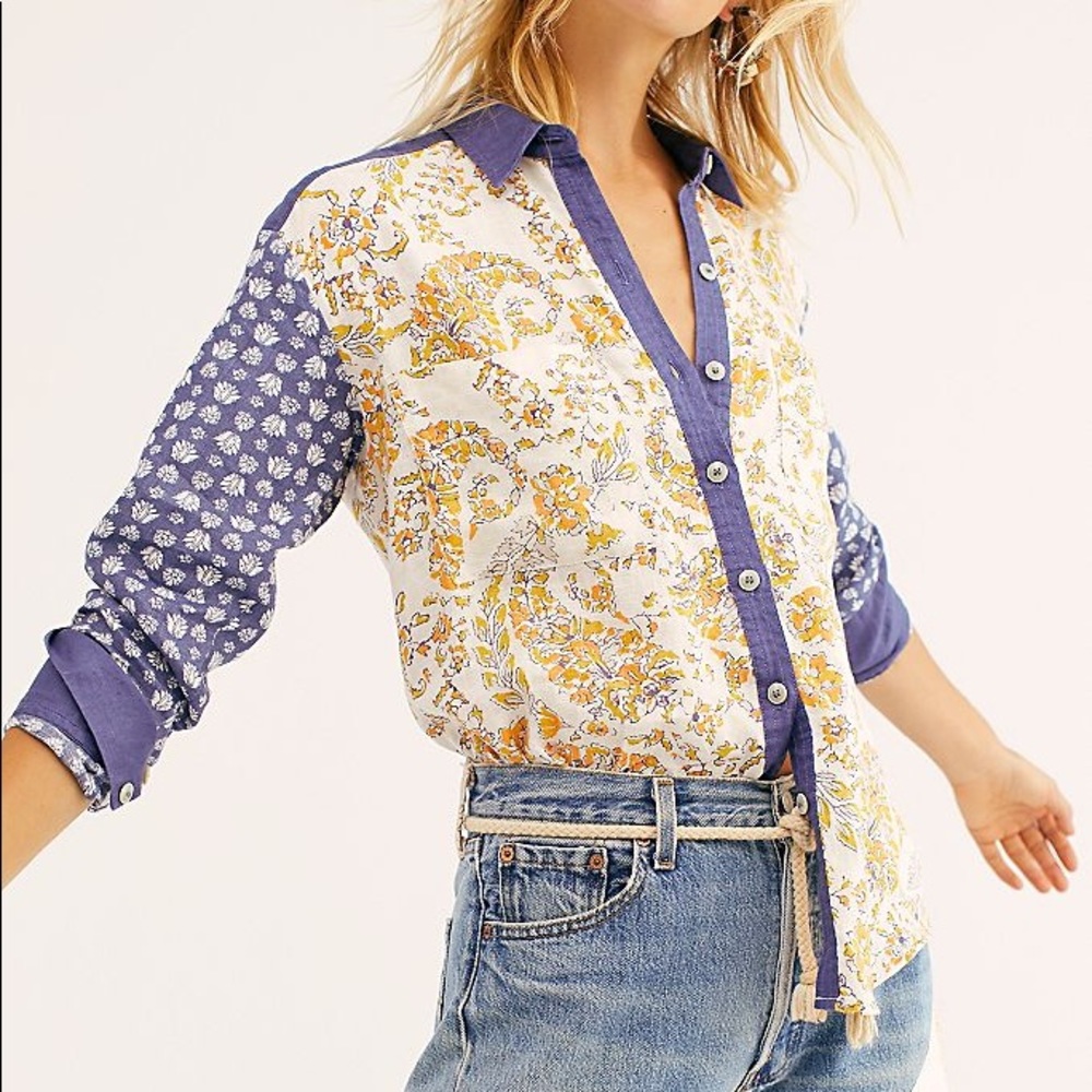 FP We The Free Moroccan Midnight Button Down